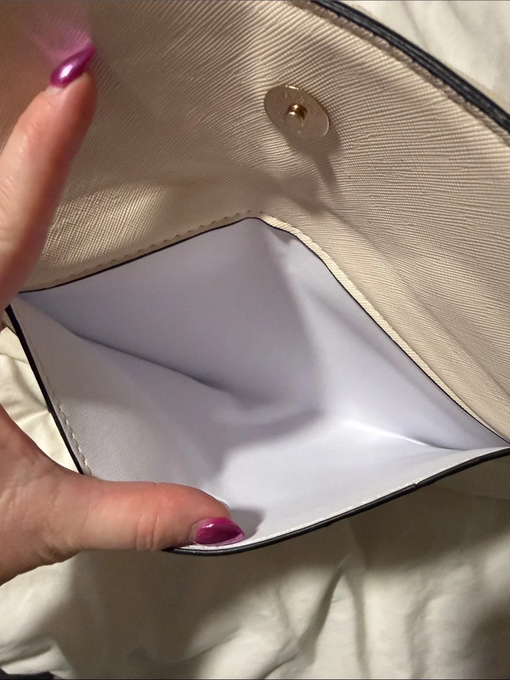 Cream Tote Bag Set - Cream Handbag with Wallet and Pouch